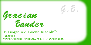 gracian bander business card